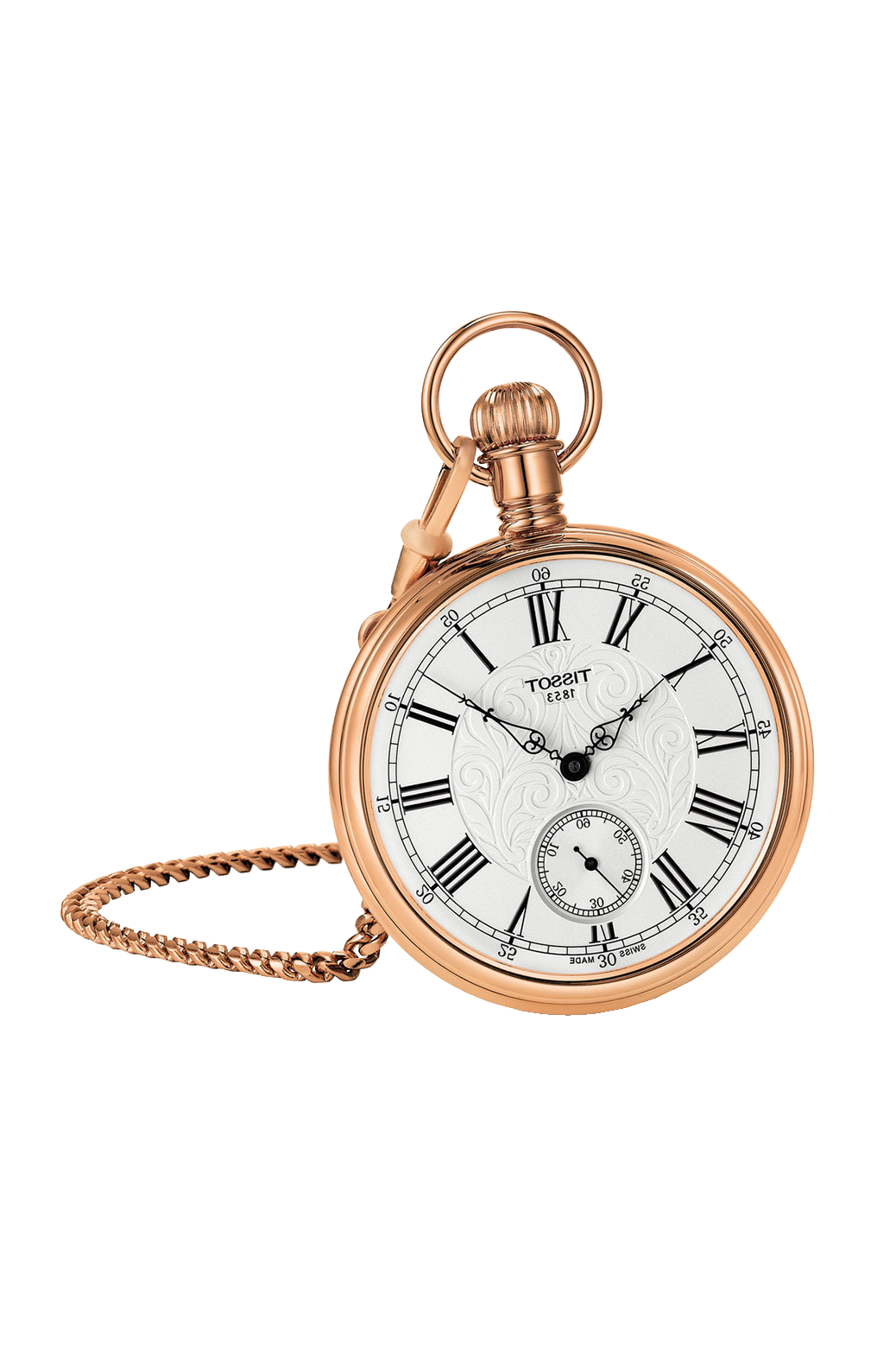 Tissot Lepine Rose Gold Tone Mechanical Pocket Watch